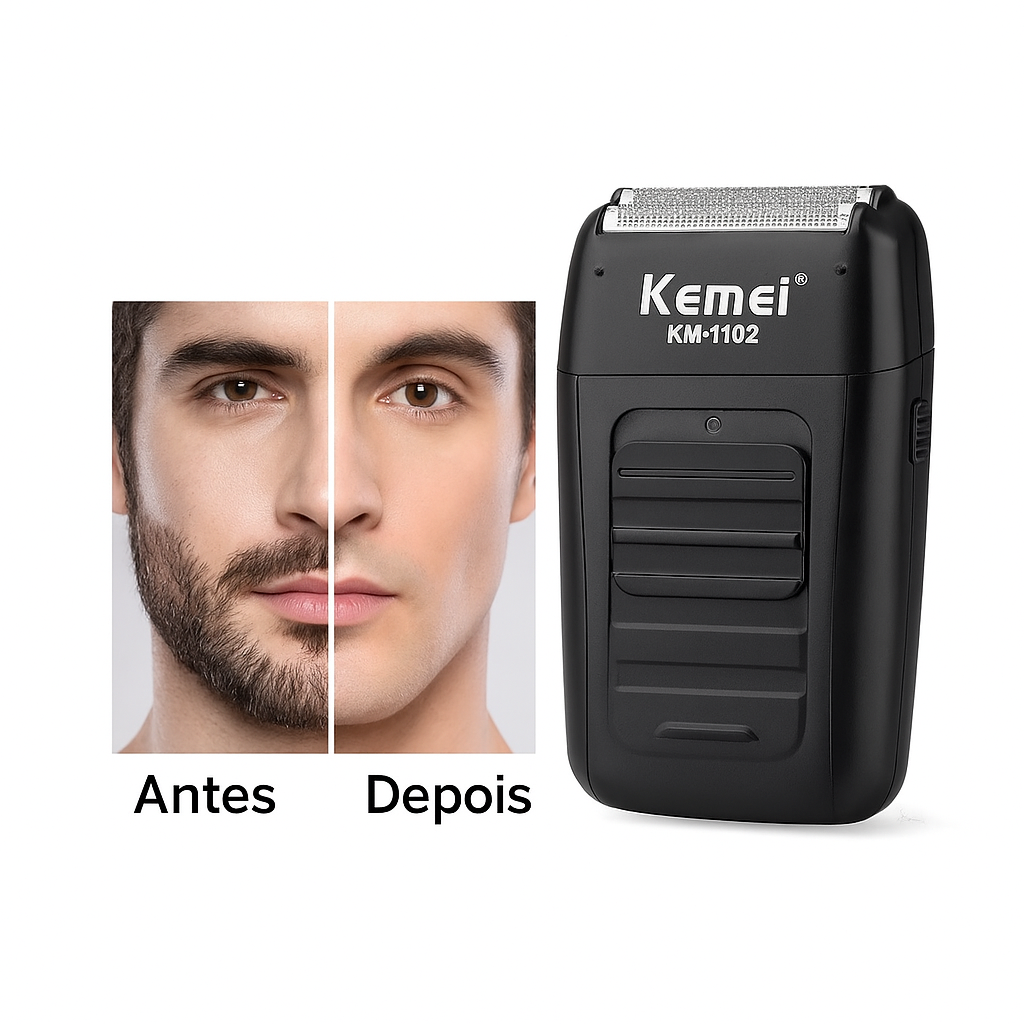 KEMEI Kit Profissional  Barbeiro Com 3 Maquinas - Cabelo - Acabamento - Shaver