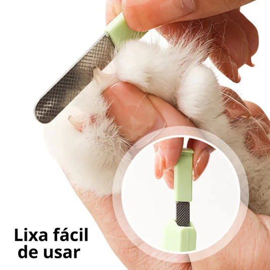 Kit Cortador de Unhas com Lixa para Cães e Gatos – Alicate com LED - Pet