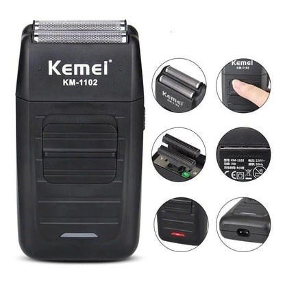 KEMEI Kit Profissional  Barbeiro Com 3 Maquinas - Cabelo - Acabamento - Shaver