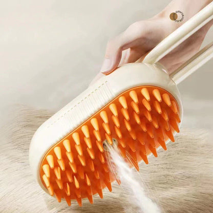 Escova Massageadora e Removedora de pelos vaporizada para Pets