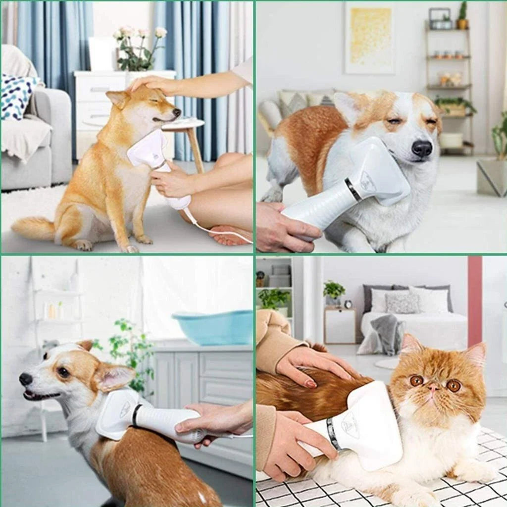 Escova Secadora Pet 2 em 1 – Seca e Remove Pelos