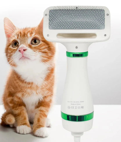Escova Secadora Pet 2 em 1 – Seca e Remove Pelos