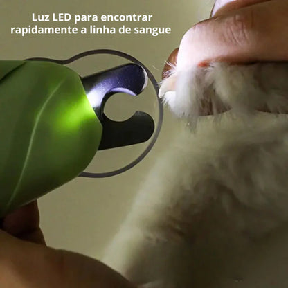 Kit Cortador de Unhas com Lixa para Cães e Gatos – Alicate com LED - Pet