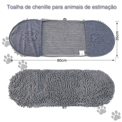 Kit 2 Toalhas para Cachorro – Secagem Rápida e Cuidados de Limpeza - Pet