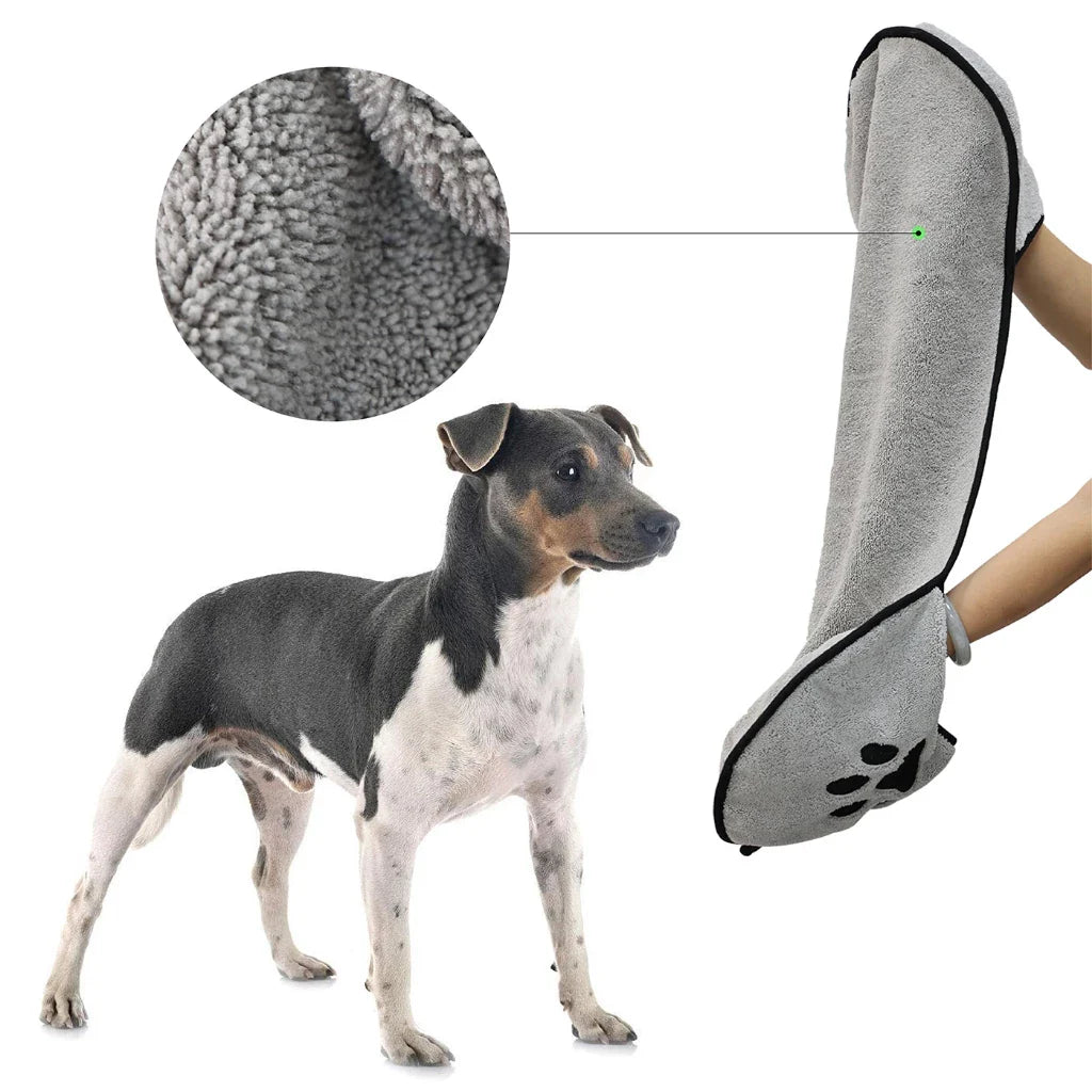 Kit 2 Toalhas para Cachorro – Secagem Rápida e Cuidados de Limpeza - Pet