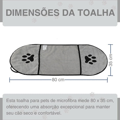 Kit 2 Toalhas para Cachorro – Secagem Rápida e Cuidados de Limpeza - Pet