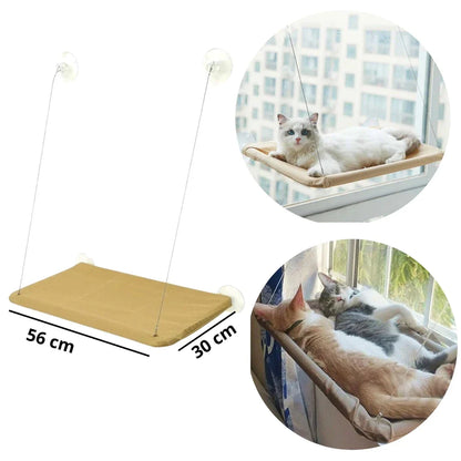 Suporte para Gato de Janela com Ventosas - Vista e Conforto para o Seu Gato! - Pet